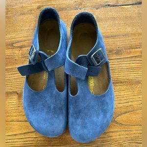 Birkenstock London oiled leather clogs size 40 Blue